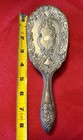 Antique Vintage Ornate Silver Plated Hand Mirror  Brush  Comb Vanity Set