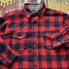 Vintage 1930s 40s Spaide Union Made Wool Buffalo Plaid Shirt 