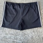 Adidas Black 3-stripe Mesh Athletic Gym Shorts Drawstring Sporty 4  Inseam Large