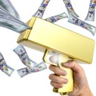 Money Gun Gold Cash Shooter With 100 Dollar Bills Birthday Party Entertainment