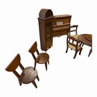 Miniature Dollhouse Wood Furniture Lot Of 22 Pieces Wooden Vtg Rustic Brown 1 12