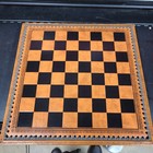 Vintage Italfama Italy Chess Set Leather Board American West Cowboys And Indians