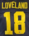 Colston Loveland Signed Autographed College Style Custom Xl Jersey With Beckett