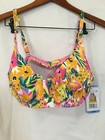 New Anne Cole Women Swim V-wire Bikini Top Padded Floral Upf 50 Many Sizes