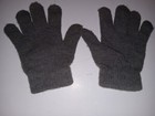 Childrens Acrylic Gloves Gray Unisex Boys Girls