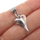 Hagit Gorali 925 Sterling Silver Vintage Israel Modernist Heart Charm Pendant