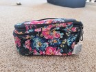 Vera Bradley Gray Florla Cosmetic Bag-new With Tags