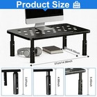 2-pack Metal Monitor Stand Riser  3 Height Adjustable For Laptop   Printer