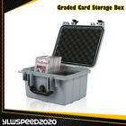 Gray Graded Card Storage Box Deep Travel Waterproof Case Slab Holder   Protector