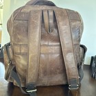 Rawlings Genuine Leather Backpack Bag Brown   Interior Stain   Normal Wear Read
