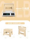 Home Folding Step Stool Lightweight Step Stool With 9 Inch Height For Kids Khaki