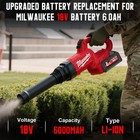 2   pack 6 0ah Battery For Milwaukee M18 18v 48   11   1860 Cordless Power Tools