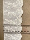 Vintage Floral Embroidery Cotton Lace Trim  Beige  Scalloped Edge  Eyelet Detail
