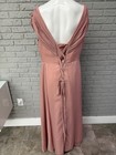 Embellished Pleaded V-neckline Mother Of The Bride Dress Size 16