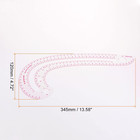Styling Sewing French Curve Ruler  34 5x12cm Dress Makers Ruler Clear Sewing Tai