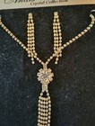 Anais Set Necklace Earrings Crystal Rhinestone Wedding Women Bridal Brand New 