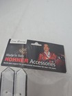 Hohner Acc17 X-large 44  Leather Accordion Strap - White black - Made In Italy