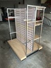 Retail Store Display Slat Wall Chrome W Shelves Double Sided 4 Available