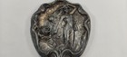 Antique Victorian Art Nouveau Hand Mirror Lady Roses Repouss   Derby Silver 1900s
