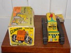 Vintage Marx Wind Up Climbing Tin Tractor Toy In The Box  I Works 