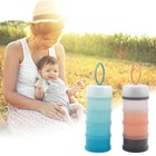 Baby Milk Powder Dispensers Formula Container 4 Layers Stackable Formula 