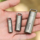 Titanium Waterproof Pill Container Keychain Edc Capsule Holder Travel Medicine
