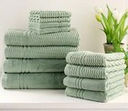 Home Reflections 100  Cotton Solid   Texture 12-pc Towel Set