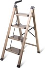 330lb Aluminum 4 Step Ladder Anti-slip Folding Step Ladder Lightweight Folding