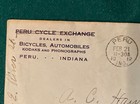 1912 Cover Peru Bicycle Exchange Bicycles Autos Kodaks Peru Indiana