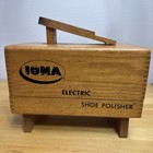 Vintage Iona Wooden Shoe Valet De Luxe Box With Multiple Polish Brushes