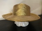 Frank Olive Womens Vintage Hat Kentucky Derby Blingy All Over Gold Sequins Glam