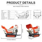 6 5hp Electirc Start Self-loading Mini Crawler Dumper Cart 1100lbs W  Gas Engine