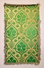 Stunning Antique Italian Or English Embroidery Silk Brocade Textile Tapestry