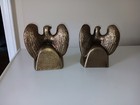 Vintage Pm Craftsman 1776 American Eagle Bookends Heavy Brass Patriotic Usa Set