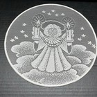 Set Of 3 White Lace Angel W candle 12 Inch Round Wall Hangings Grandma Christmas