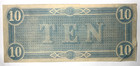 1864  10 Csa Confederate States Of America Currency Note Richmond 1700