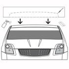 Universal Windshield Banner Matte Black Vinyl Decal Sun Strip 60 x10 