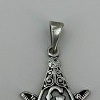 Masonic Pendant  925 Sterling Silver Square Compass Freemason 1 5  Mexico New