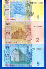 Ukraine 1 2 5 Hryvnia 2013-2015 Uncirculated Banknotes Set   3