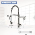 Brushed Nickel Led Kitchen Sink Faucet Pull Down Sprayer Single Handle Mixer Tap