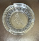 Disneyland Hotel Clear Glass Ashtray 4  Disney 1970s Vintage Collectible Euc
