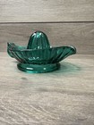Vintage Jeanette Jennyware Ultramarine Teal Glass Reamer Juicer 7  Pristine