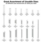 200pcs Spring Assortment Kit  20 Different Size Zinc Plated Extension And Compre