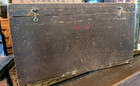 Vtg Antique Primitive Wooden Box With Hinged Lid Wood Storage Box Dovetailed M9