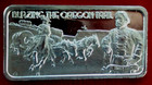 Blazing Oregon Trail Bar-american Greatest Events 1 Oz  999 Silver-hamilton Mint