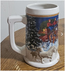 Budweiser Holiday Stein 2005 W  Coa   7 