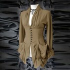 Women s Ruffle Blouse Fashion Steampunk Shirt Long Sleeve Gothic Victorian Tops