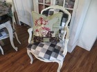Aubusson Style Folk Art Look Siamese Cat Checkered Background Needlepoint Pillow