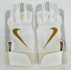 Nike Hyperdiamond Select 2 0 Batting Gloves Women s Medium White dark Gold grey