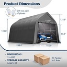 Portable Instant Garage 13x20 Ft Enclosed Carport With Extra-high Density Cover